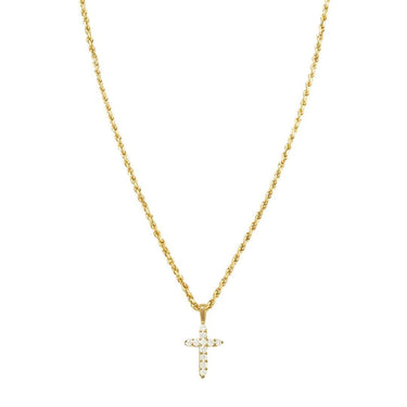 Yellow 14k Yellow Gold Diamond Cross Pendant 0.61 Ctw